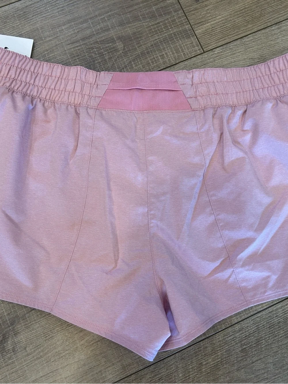 Nike Women's Light Pink Elastic-Waist Athletic Shorts